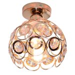 Uni lampe de plafond 20cm or plafonnier cage en cristal fer luminaire personnalit pour chambre couloir ...