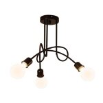 Uni lampe de plafond 3 tte noir plafonnier en mtal luminaire cratif pour chambre salon salle  manger ...
