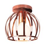 Uni lampe de plafond industrielle e27 plafonnier lustre suspension luminaire metal or rose
