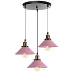 Uni lustre suspension design rose 3 tte lampes suspendue en mtal luminaire salle  manger chambre salon ...
