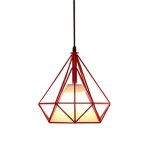 Uni lustre suspension forme diamant luminaire industrielle chambre cuisine salon rouge Uni lustre suspension forme diamant luminaire industrielle chambre cuisine salon rouge