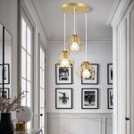 Uni pendentif luminaire cage diamant en m�tal 3 t�tes fer plafonnier lustre suspension salle � manger ...