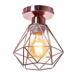 Uni plafonnier cage diamant e27 16cm rétro industrielle lustre suspension pour couloir escalier chambre ... Uni plafonnier cage diamant e27 16cm rétro industrielle lustre suspension pour couloir escalier chambre ...