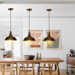 Uni rtro lustre suspension luminaire corde ajustable 100cm - style vintage industrielle - bronze - 4pcs ...