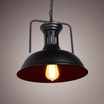 Uni rtro vintage lustre suspension industrielle e27 plafonier luminaire corde ajustable noir