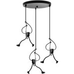 Uni suspension luminaire humano�de 3 lumi�res en barre moderne lustre cr�atif noir pour salon chambre ...