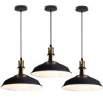Uni suspension luminaire industrielle 27cm r�tro lustre suspension e27 lot de 3