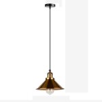 Suspension luminaire industrielle vintage - wottes - tout dor� - fer forg� - e27 - 40w