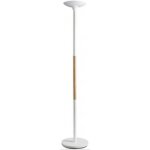Lampadaire led - unilux - pryska - variateur - hêtre / blanc - design contemporain Lampadaire led - unilux - pryska - variateur - hêtre / blanc - design contemporain