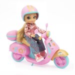 Unique eyes poup�e de 25 cm - rebecca avec leur regard qui te suit des yeux avec scooter jouet pour enfants ...