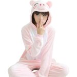 Unisexe kigurumi pyjama adultes flanelle cosplay costume dguisement dhalloween animaux combinaison onesies ...