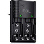Universel chargeur de piles aa - aaa - 9v rapide chargeur 6802 pour aa - aaa ni - mh ou 9v piles rechargeables ...
