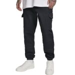 Jean cargo baggy en denim noir - urban classics - cargo jogging denim - coupe cargo - taille standard ...