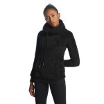 Haut - urban classics - sweat capuche long teddy - noir - manches longues - femme