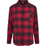 Urban classics oversized checked grunge shirt homme chemise en flanelle noir / rouge