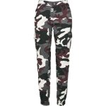 Pantalon cargo femme - urban classics - bordeaux - taille haute - camouflage - confortable Pantalon cargo femme - urban classics - bordeaux - taille haute - camouflage - confortable