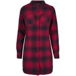 Urban classics robe chemise carreaux femme robe courte noir / rouge Urban classics robe chemise carreaux femme robe courte noir / rouge