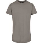 T - shirt long homme - urban classics - gris - 100% coton - coupe ajustée - manches courtes T - shirt long homme - urban classics - gris - 100% coton - coupe ajustée - manches courtes