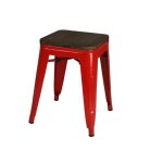 Urban living - tabouret vintage liv h46 cm - rouge
