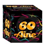 Urne anniversaire 60 aine noir multicolore - 21x21x19. 5 cm [q3549]
