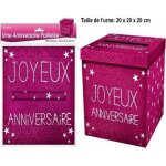 Urne fuchsia anniversaire paillettée rose fuchsia Urne fuchsia anniversaire paillettée rose fuchsia