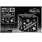 Urne d�corative - sud trading company - carr�e - noire et argent - anniversaire