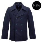 Veste pea coat - us caban - noir boutons - marine - homme