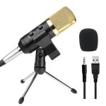 Usb microphone micro � condenseur sonore audio studio dj chant karaok� enregistrement + support