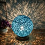 Usb veilleuse de boule de rotin r�glable lampe de table led lampe de chevet veilleuse mignonne de p�pini�re ...