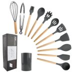 Ustensiles de cuisine en silicone 12 ensembles spoonula brush fouet spatule louche slotted turner et ... Ustensiles de cuisine en silicone 12 ensembles spoonula brush fouet spatule louche slotted turner et ...