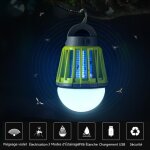 Uv lampe ampoule anti moustique usb rechargeable 3 mode d�clairage jardin ext�rieur camping