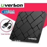 Uverbon graveur lecteur externe cd dvd type c et usb 3. 0 trs mince compatible tous appareils transmission ...