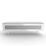 Uxbridge - meuble tv blanc avec porte en verre infrarouge blanche Uxbridge - meuble tv blanc avec porte en verre infrarouge blanche