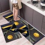 V3 - 2pcs tapis de cuisine tapis de bain d�coration maison antiderapant devant evier lavable - 40x60cm ...