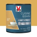 V33 peinture multi - supports monocouche cuisine bain resistextr�me satincurcuma05l