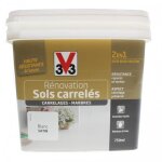 V33 - peinture rnovation sols carrels (carrelages - marbres) - 2 en 1 - satin blanc - 075 l