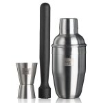 Vacuvin coffret cocktail inox 3 pi�ces pilon - doseur - shaker