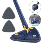 Vadrouille de nettoyage triangulaire rotatif  360 rglable auto - comprimante pliable tlescopique ...