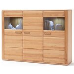 Vaisselier en coeur de h�tre huil� - longueur 179 x hauteur 131 x profondeur 38 cm