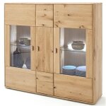 Vaisselier coloris ch�ne poutre bianco huil� - longueur 156 x hauteur 141 x profondeur 38 cm