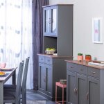 Inter link buffet luzerna 5. 1 bois massif gris - sepia