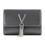Sac � �paule bandouli�re - valentino - divina clutch - noir et gris - 100% polyur�thane - 17x11x6 cm