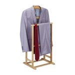Relaxdays valet de chambre porte vtements en bambou femme et homme vestiaire hxlxp: 985 x 47 x 36cm ...