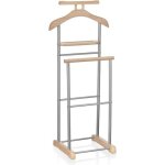 Valet de chambre medina chevalet de nuit double portant pour v�tements en mdf d�cor ch�ne sonoma et m�tal ...