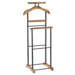 Valet de chambre medina chevalet de nuit double portant pour v�tements en mdf effet ieux bois et m�tal ...