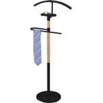 Valet de chambre bodo chevalet de nuit portant pour v�tements en m�tal noir et bois