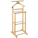 Valet de nuit en bois massif coloris naturel longueur 47 x profondeur 36 x hauteur 102 cm