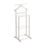 Valet de nuit double valet de chambre en bois massif hva coloris blanc - longueur 47 x profondeur 36 ...