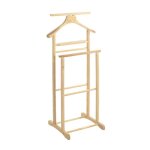 Valet de nuit double valet de chambre en bois massif hva coloris naturel - longueur 47 x profondeur ...