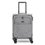 Valise cabine 55cm redolz essentials - gris - 4 roulettes - cadenas tsa - souple